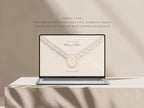 Pearl & Ivory Save the Date Website Template | Digital Wedding Invitation with RSVP | Instant Download