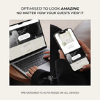 Ivory & Green Floral Save the Date with Built-In Form: Canva Website Template (Digital Download)