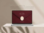 Burgundy Save the Date Website Template | Digital Wedding Invitation with RSVP | Instant Download