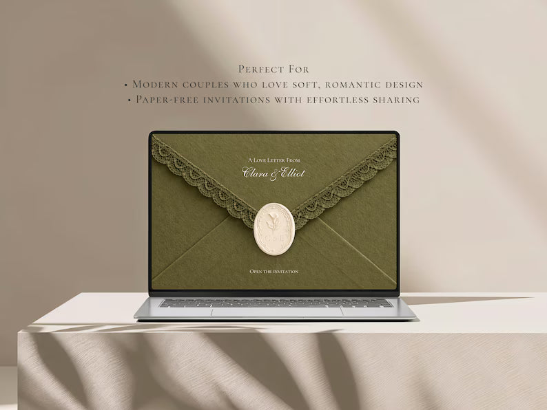 The Olive Letter Wedding Website Template | Instant Download