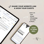 Olive Green & Burgundy Floral Wedding Website – Canva Template