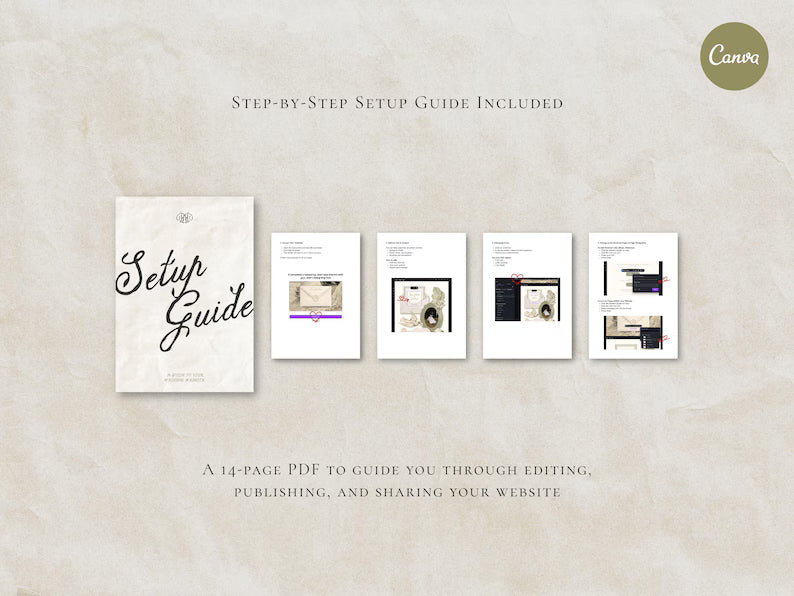 Save the Date Website Template | Blush & Sage Digital Invitation with RSVP | Instant Download