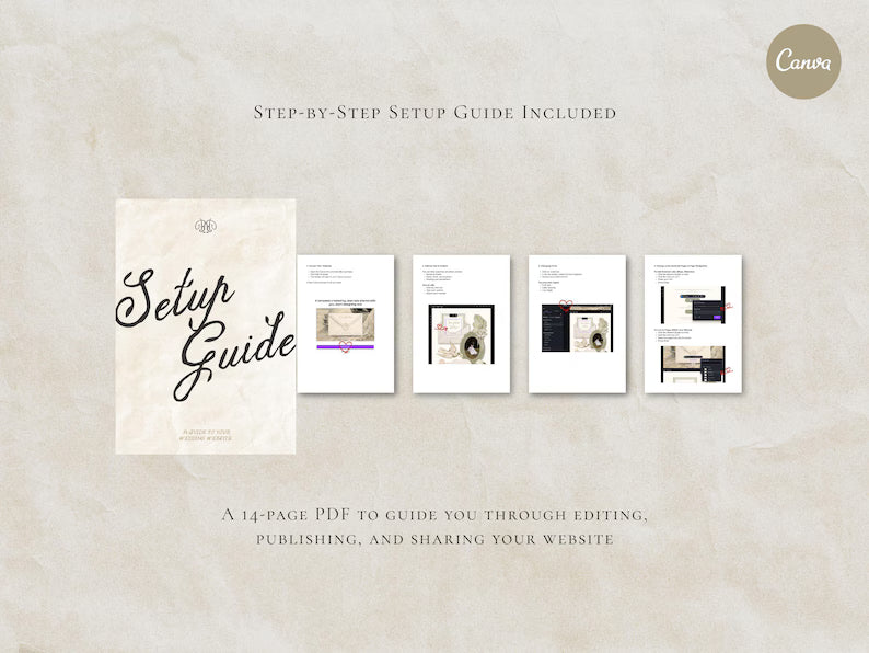 Pearl & Ivory Save the Date Website Template | Digital Wedding Invitation with RSVP | Instant Download