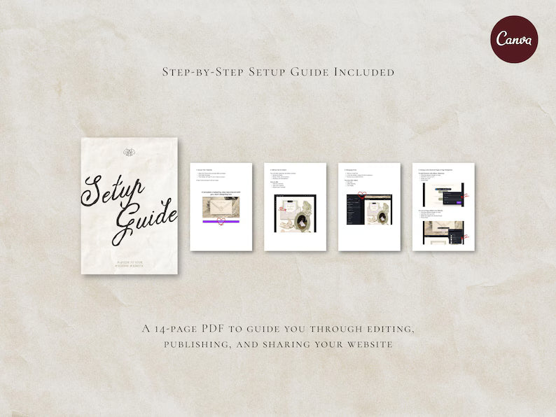 Burgundy Save the Date Website Template | Digital Wedding Invitation with RSVP | Instant Download