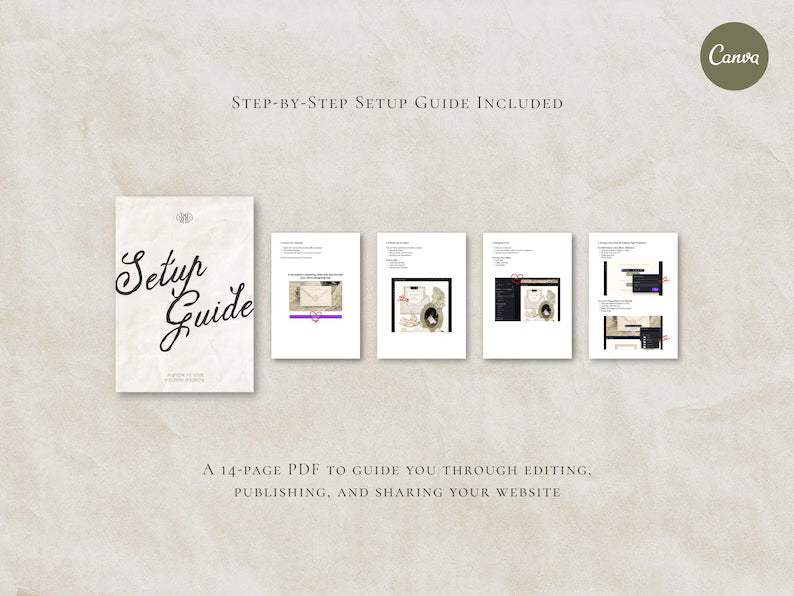 The Sage Reverie Save the Date Website Template Instant Download