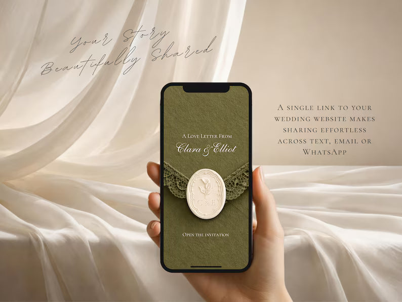 The Olive Letter Wedding Website Template | Instant Download