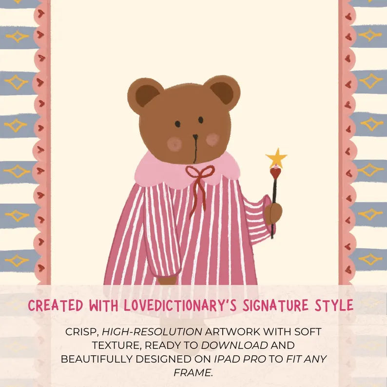 Pink Girl Nursery Wall Art Prints, Animals, Gallery Set (Digital Download, +180 Prints