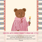 Pink Girl Nursery Wall Art Prints, Animals, Gallery Set (Digital Download, +180 Prints