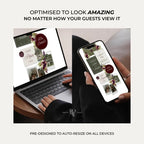 Olive Green & Burgundy Floral Wedding Website – Canva Template