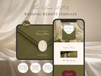 The Olive Letter Wedding Website Template | Instant Download