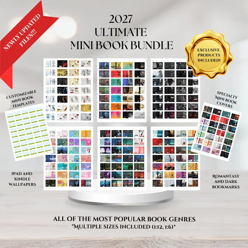 2027 Ultimate Mini Book Cover Bundle | 2400+ Printable Covers (Digital Download)