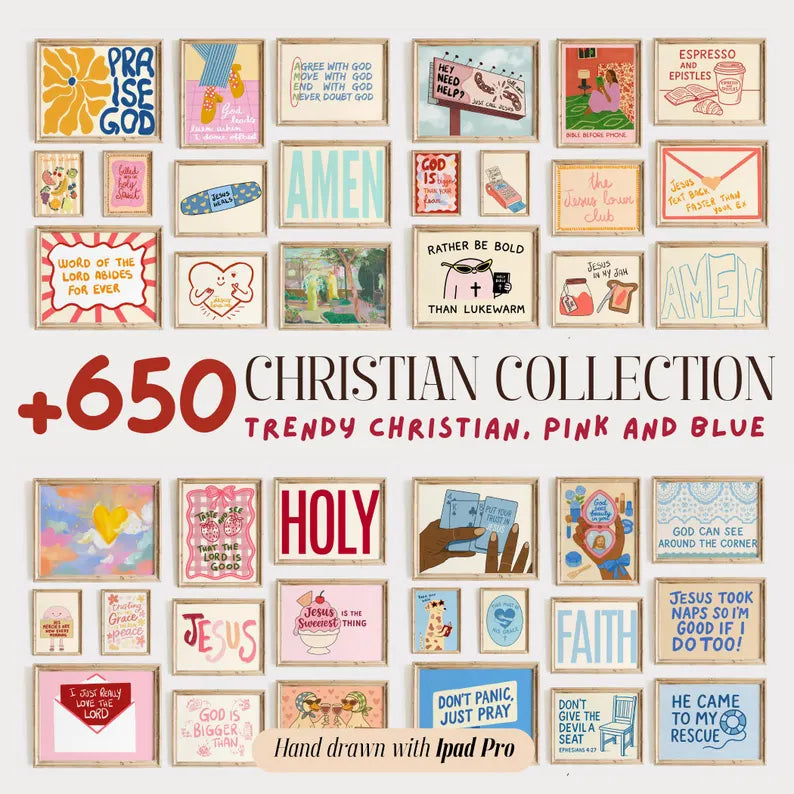 550+ Christian Wall Art Bundle – Bible Verse & Faith Prints
