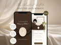 Brown and Ivory Save the Date Website Template | Digital Download