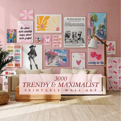 Eclectic Gallery Wall Set, 3000+ Trendy Prints (Digital Download)