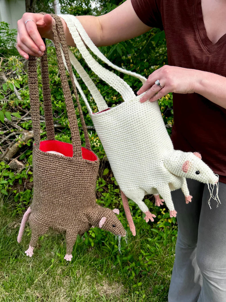 Digital Download Rat Tote Bag Crochet Pattern