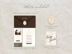 Brown and Ivory Save the Date Website Template | Digital Download