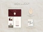 Burgundy Save the Date Website Template | Digital Wedding Invitation with RSVP | Instant Download