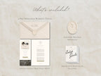 Pearl & Ivory Save the Date Website Template | Digital Wedding Invitation with RSVP | Instant Download