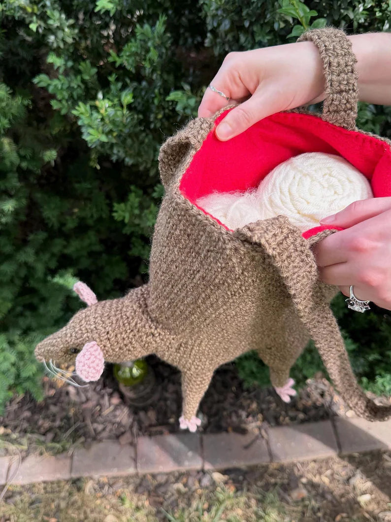Digital Download Rat Tote Bag Crochet Pattern