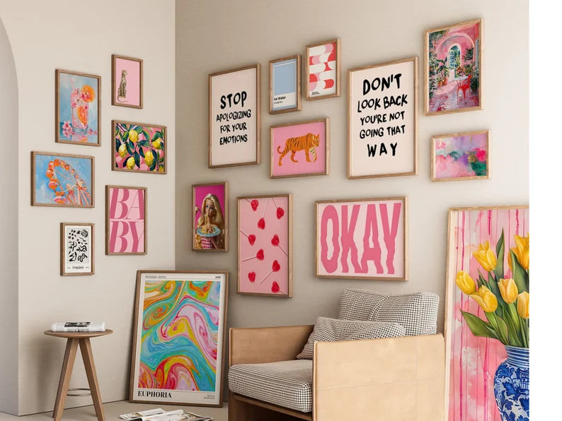 Eclectic Gallery Wall Set, 3000+ Trendy Prints (Digital Download)