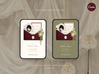 Burgundy Save the Date Website Template | Digital Wedding Invitation with RSVP | Instant Download