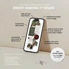 Olive Green & Burgundy Floral Wedding Website – Canva Template