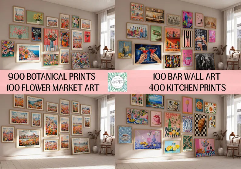 20,000+ Gallery Wall Art Prints – Retro Vintage Posters Bundle