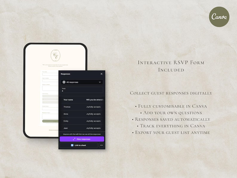The Sage Reverie Save the Date Website Template Instant Download