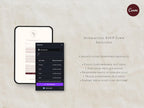 Burgundy Save the Date Website Template | Digital Wedding Invitation with RSVP | Instant Download