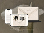 Pearl & Ivory Save the Date Website Template | Digital Wedding Invitation with RSVP | Instant Download