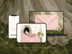 Save the Date Website Template | Blush & Sage Digital Invitation with RSVP | Instant Download