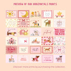 Pink Girl Nursery Wall Art Prints, Animals, Gallery Set (Digital Download, +180 Prints