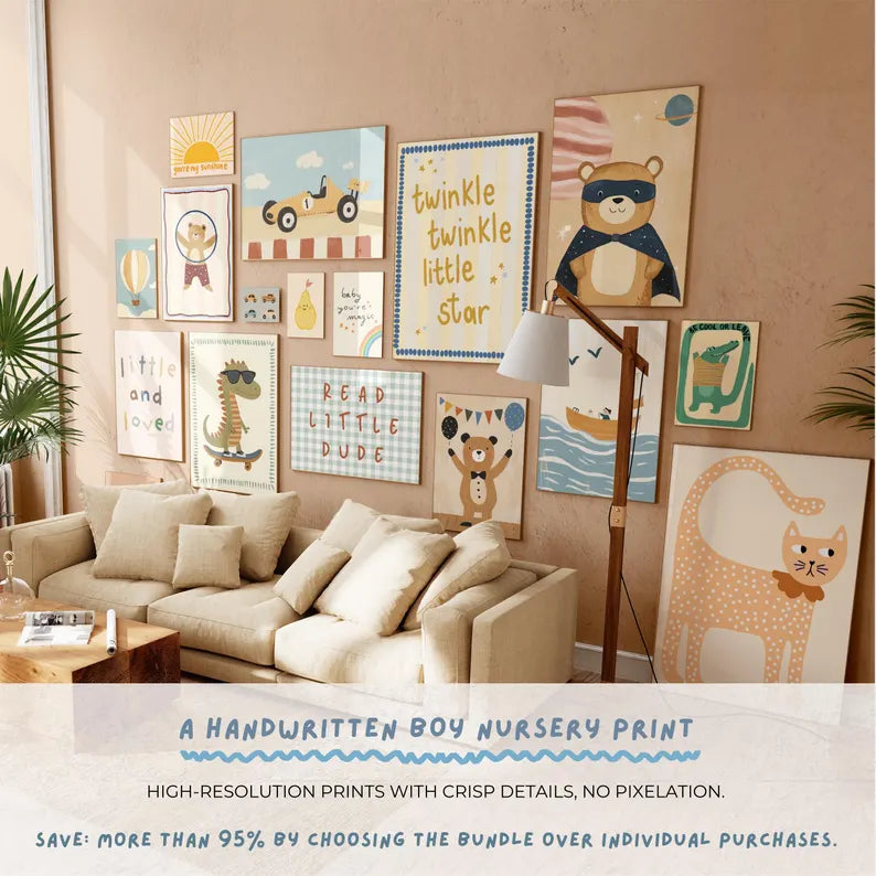 1250+ Nursery Prints Bundle – Animal Wall Art for Kids & Baby Rooms