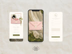 Save the Date Website Template | Blush & Sage Digital Invitation with RSVP | Instant Download