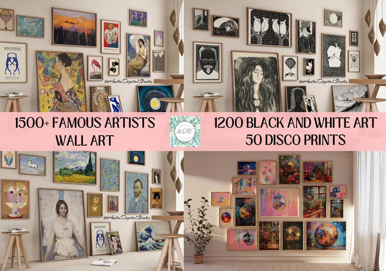 20,000+ Gallery Wall Art Prints – Retro Vintage Posters Bundle