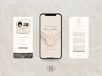 Pearl & Ivory Save the Date Website Template | Digital Wedding Invitation with RSVP | Instant Download