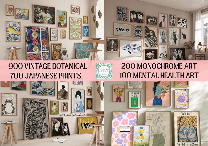 20,000+ Gallery Wall Art Prints – Retro Vintage Posters Bundle