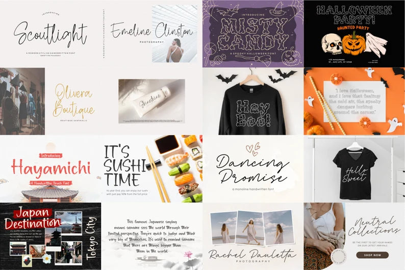 200+ Handlettered Font Bundle – Handwritten & Calligraphy Fonts