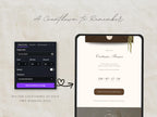 Brown and Ivory Save the Date Website Template | Digital Download