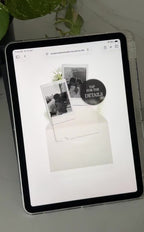Ivory & Green Floral Save the Date with Built-In Form: Canva Website Template (Digital Download)